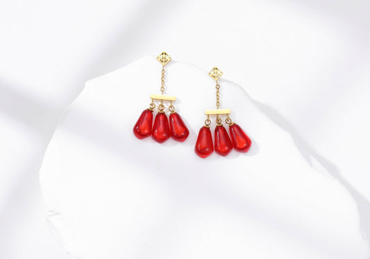 Pomegranate Triple Earring - OMID