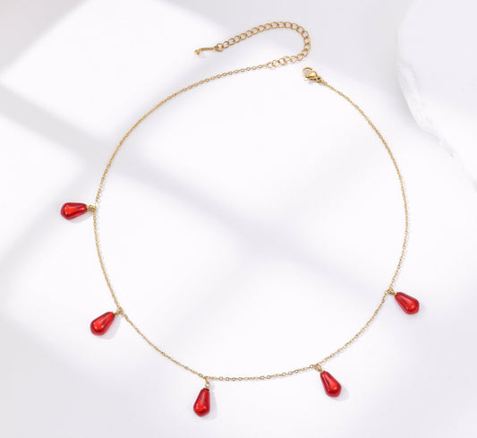 Pomegranate Quintuple Necklace - OMID