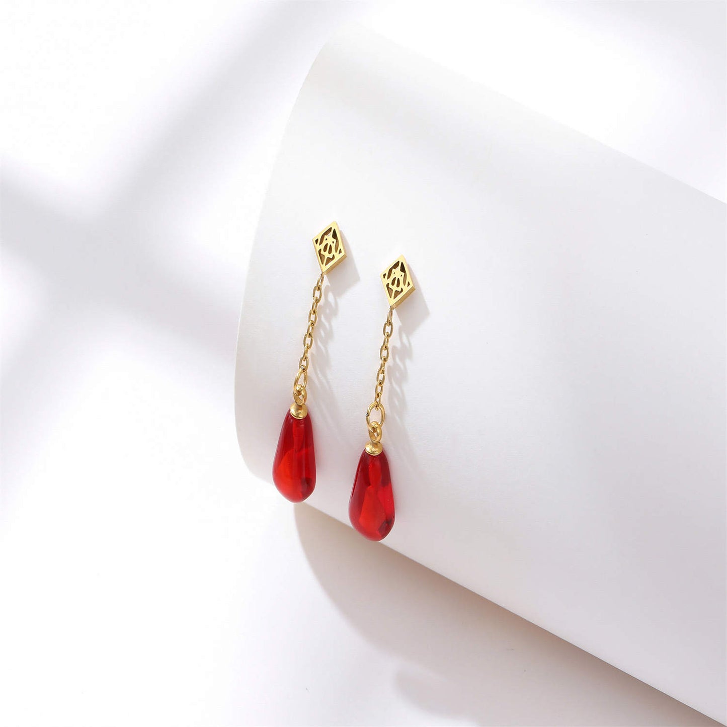 Pomegranate Single Chain Earring - OMID