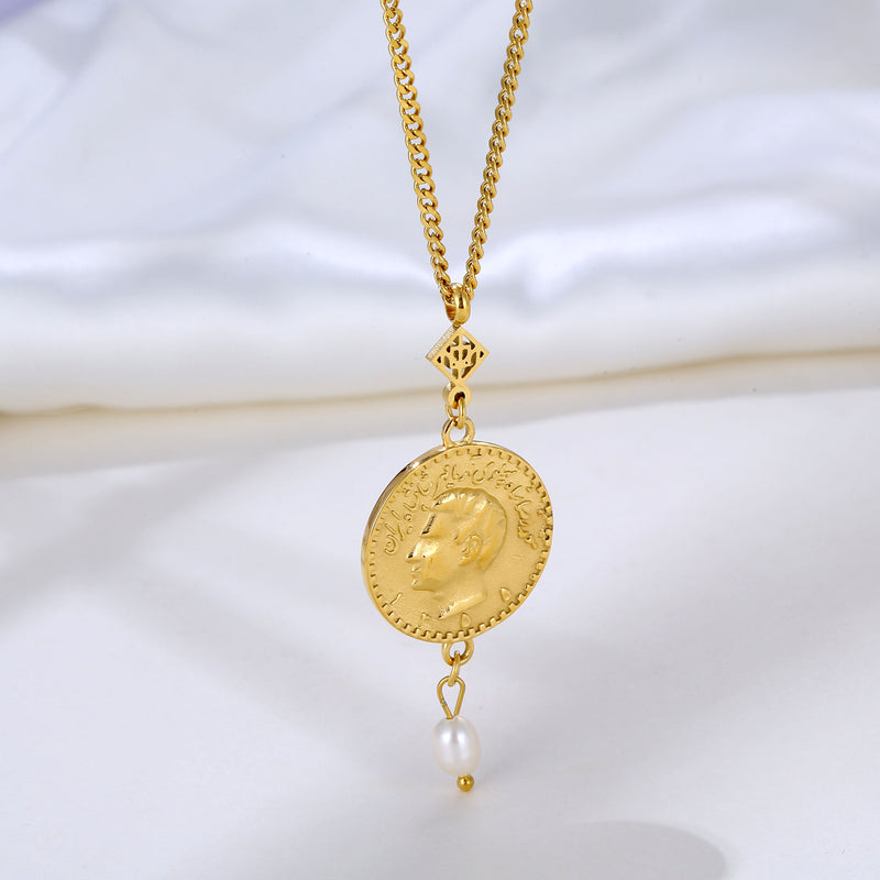 Pahlavi deals coin necklace