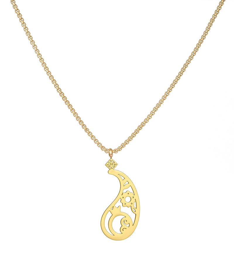 Women's Paisley Necklace in Gold | Modern Gents Trading Co