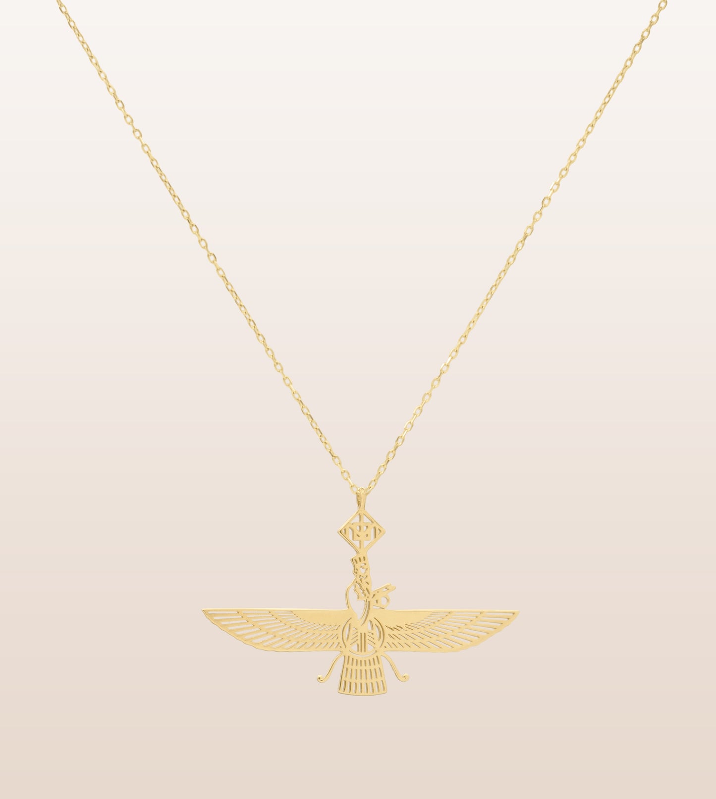 Faravahar Necklace Solid Gold - OMID