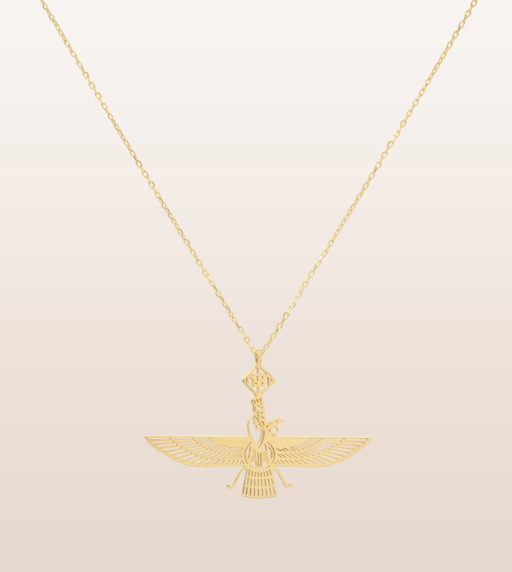 Faravahar Necklace Solid Gold - OMID