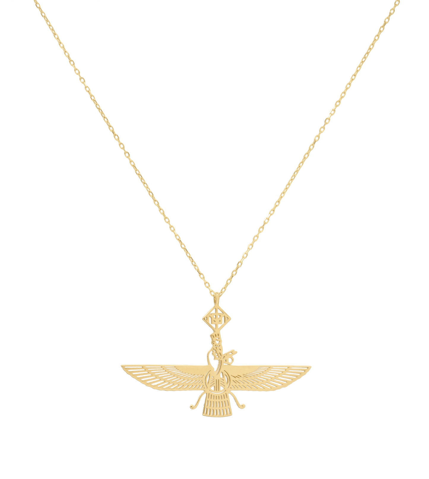 Faravahar Necklace Solid Gold - OMID