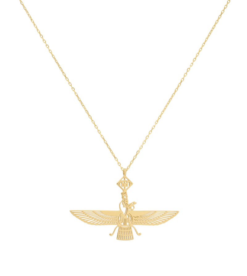 Faravahar Necklace Solid Gold - OMID